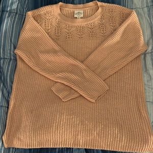 St. John’s Bay pink sweater with mild glitter accent - Size XL